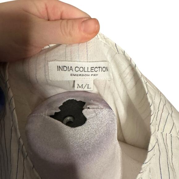 Emerson Fry India Collection Isla Dress Rainbow Ivory Lurex M/L - Picture 12 of 12